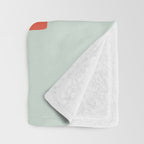 Actually Life is Beautiful and I Have Time typography print in pastel green and red Throw Blanket Gallery Image 3