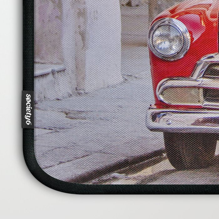 Vintage Red Car, Havana Travel Photography Laptop Sleeve Gallery Image 3