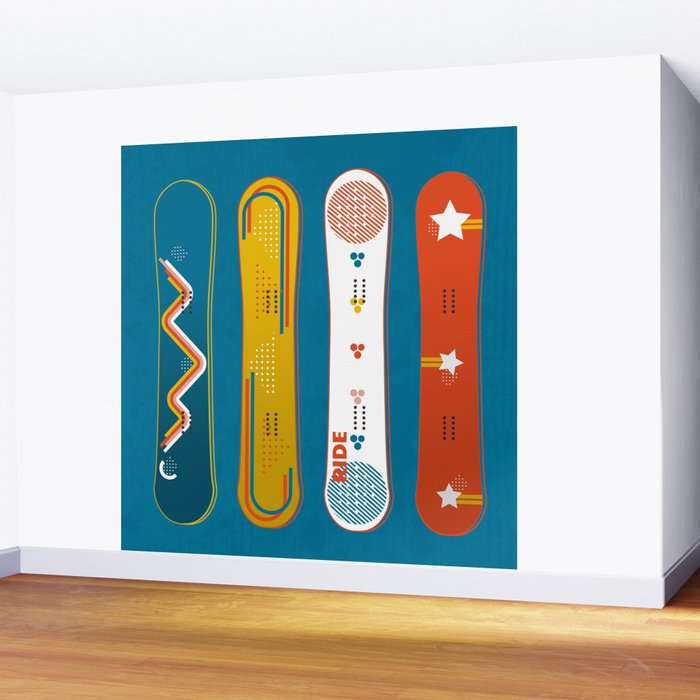 SNOWBOARD DESIGN Wall Mural Gallery Image 2