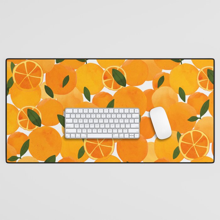 mediterranean oranges still life  Desk Mat Gallery Image 1