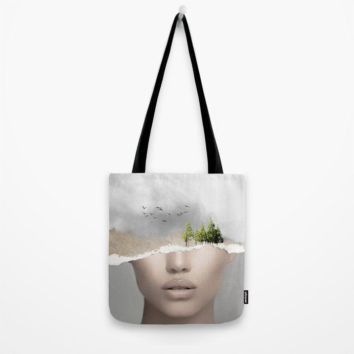 minimal collage /silence2 Tote Bag Gallery Image 2