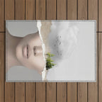 minimal collage /silence2 Outdoor Rug Gallery Image 1