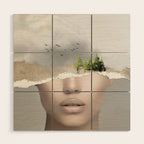 minimal collage /silence2 Wood Wall Art Gallery Image 1