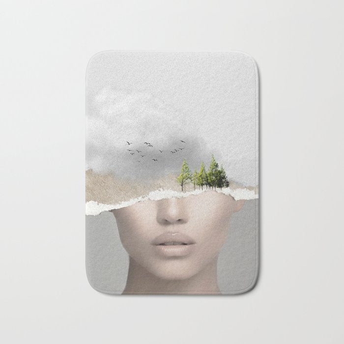minimal collage /silence2 Bath Mat Gallery Image 1