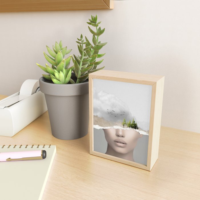 minimal collage /silence2 Mini Art Print Gallery Image 2