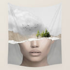 minimal collage /silence2 Wall Tapestry Gallery Image 4