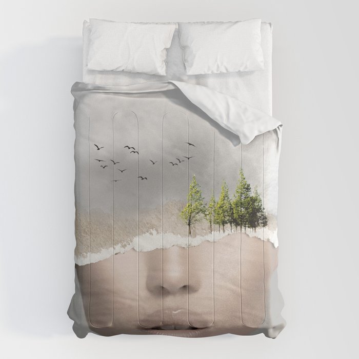 minimal collage /silence2 Comforter Gallery Image 6