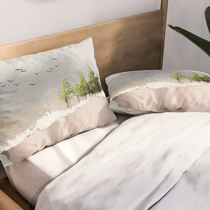 minimal collage /silence2 Pillow Sham Gallery Image 2