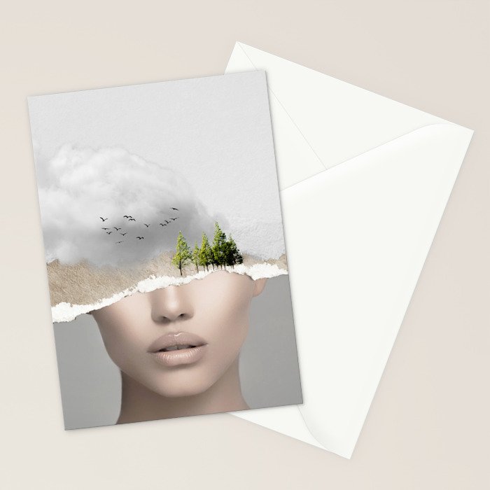 minimal collage /silence2 Stationery Card Gallery Image 2