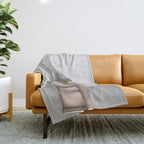 minimal collage /silence2 Throw Blanket Gallery Image 1