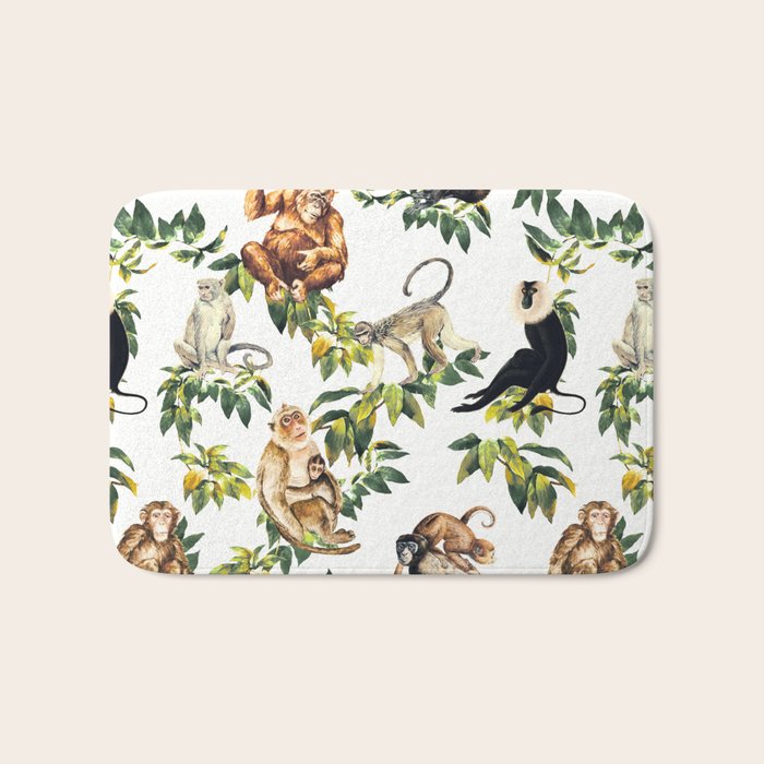 Monkeys, orangutans and more Bath Mat Gallery Image 1