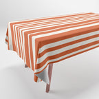 Classic Stripes XLVIII - Bright Retro Red Tablecloth Gallery Image 1