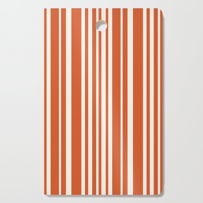 Classic Stripes XLVIII - Bright Retro Red Cutting Board Gallery Image 1