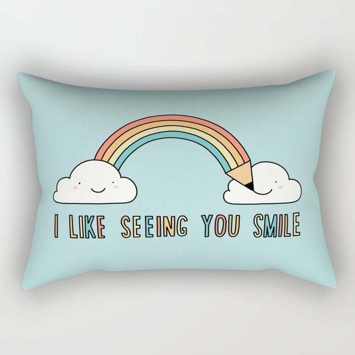 I like seeing you smile Rectangular Pillow Gallery Image 2