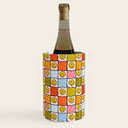 Rainbow Happy Face Checkered Print Wine Chiller Gallery Image 1