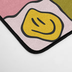 Rainbow Happy Face Checkered Print Desk Mat Gallery Image 4