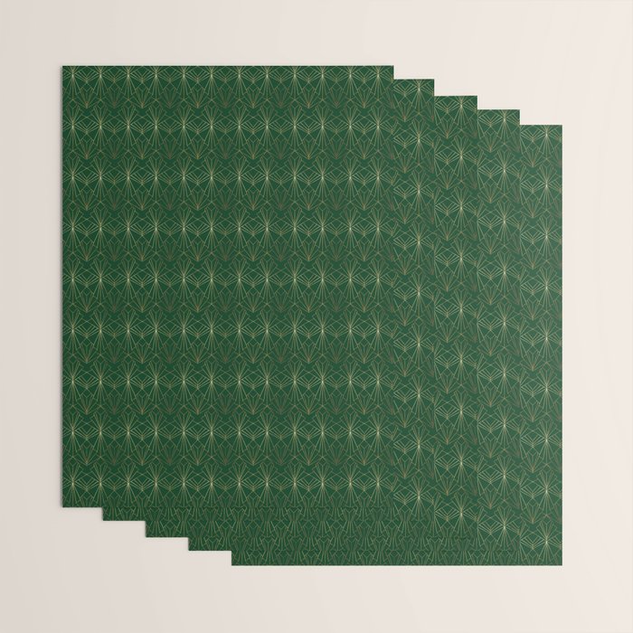 Art Deco in Emerald Green Wrapping Paper Gallery Image 3