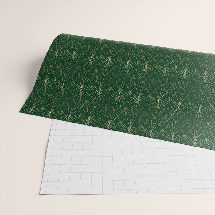 Art Deco in Emerald Green Wrapping Paper Gallery Image 2