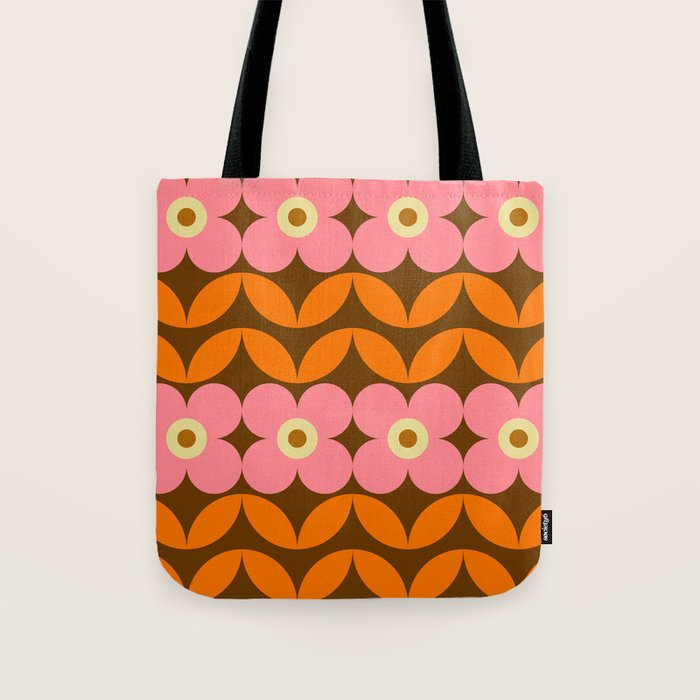 Retro Flower 10B Tote Bag Gallery Image 1