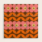 Retro Flower 10B Wood Wall Art Gallery Image 1