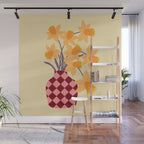 Daffodils and vase Wall Mural Gallery Image 1