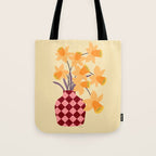 Daffodils and vase Tote Bag Gallery Image 1