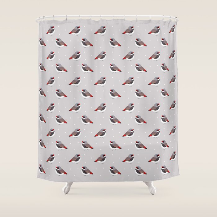 Diamond Firetail Shower Curtain Gallery Image 1