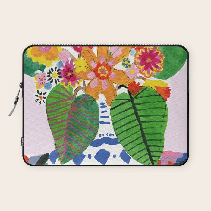 Abstract Flower Bouquet Laptop Sleeve Gallery Image 1