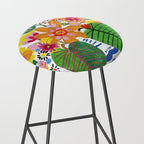 Abstract Flower Bouquet Stool Gallery Image 2