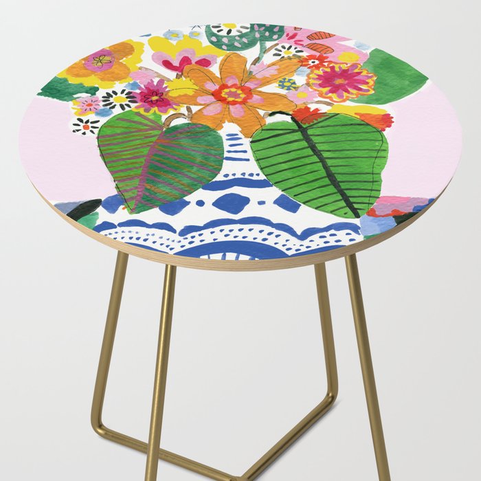 Abstract Flower Bouquet Side Table Gallery Image 2