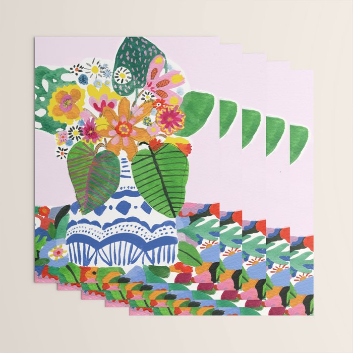 Abstract Flower Bouquet Wrapping Paper Gallery Image 3
