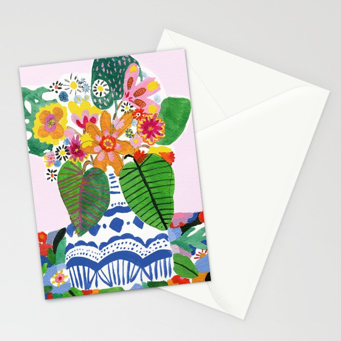 Abstract Flower Bouquet Stationery Card Gallery Image 2