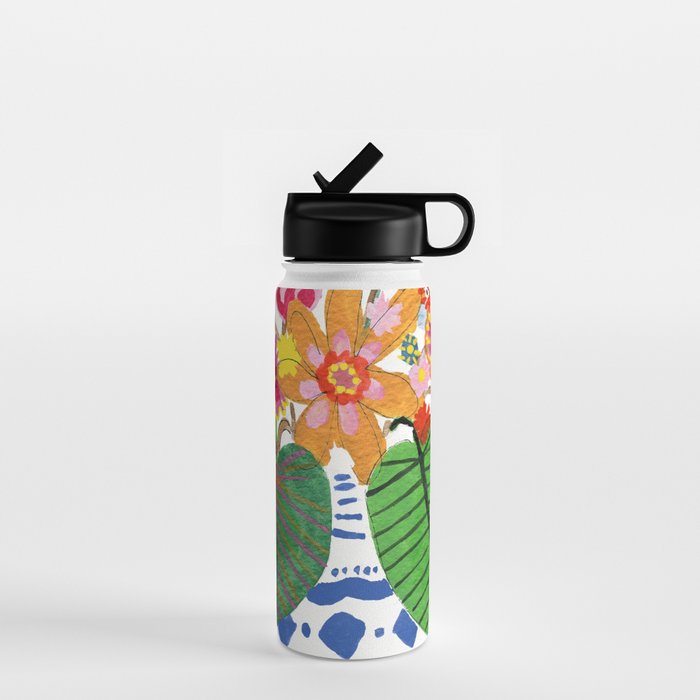 Abstract Flower Bouquet Water Bottle Gallery Image 1