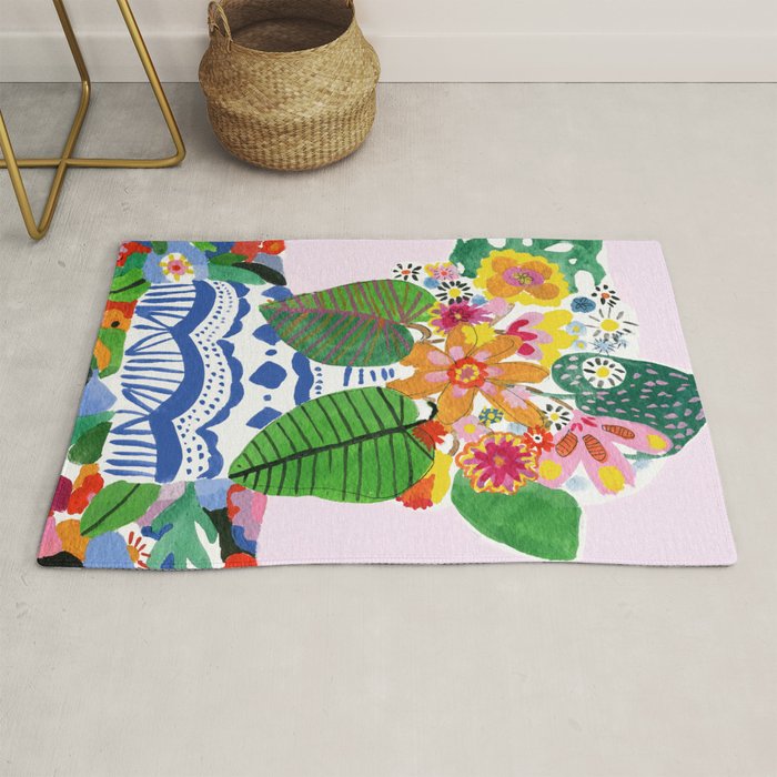 Abstract Flower Bouquet Rug Gallery Image 1