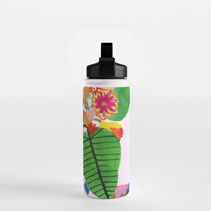 Abstract Flower Bouquet Water Bottle Gallery Image 2