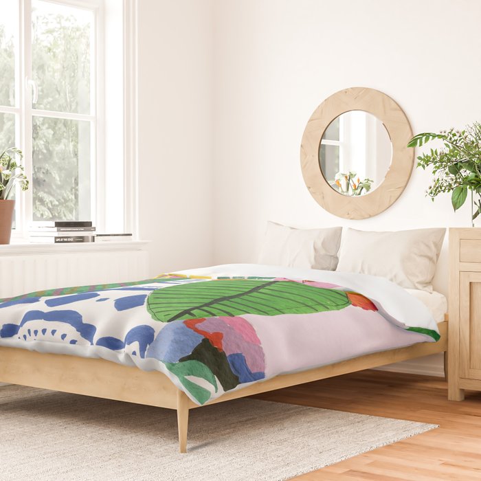 Abstract Flower Bouquet Duvet Cover Gallery Image 2