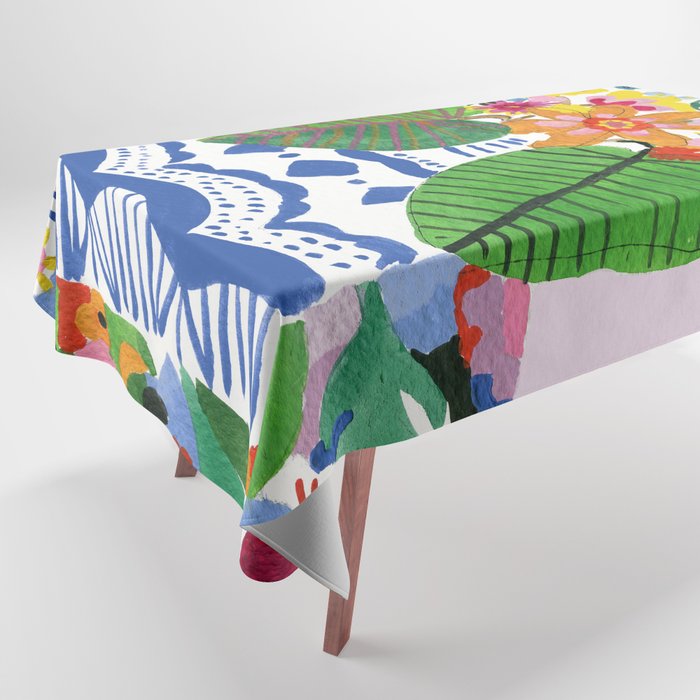 Abstract Flower Bouquet Tablecloth Gallery Image 1