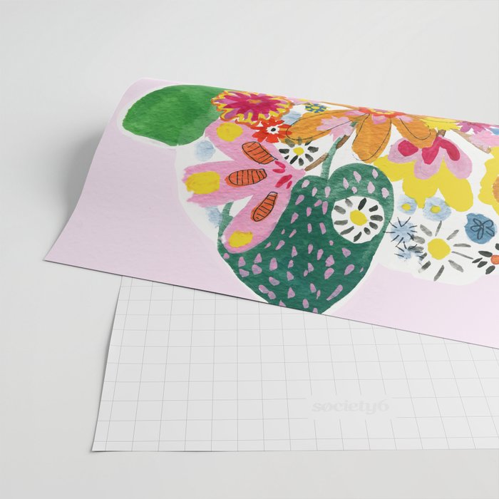 Abstract Flower Bouquet Wrapping Paper Gallery Image 2