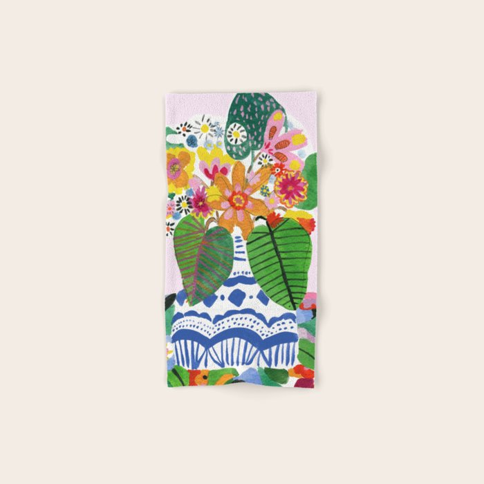 Abstract Flower Bouquet Bath Towel Gallery Image 1
