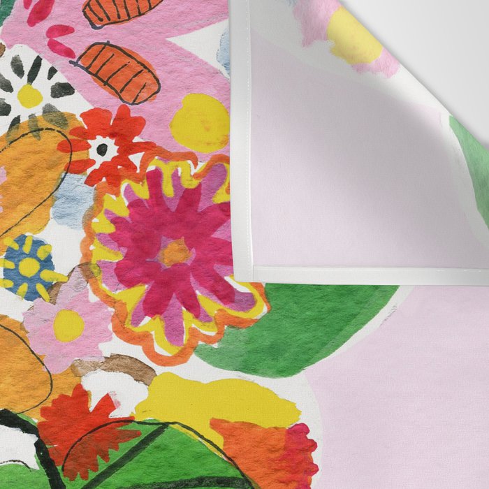 Abstract Flower Bouquet Wall Tapestry Gallery Image 3