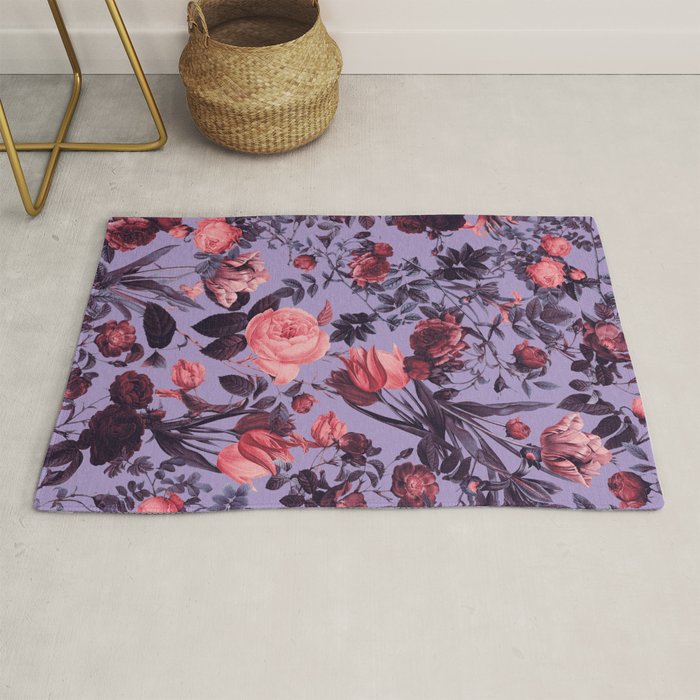 Romantic Floral Pattern Rug Gallery Image 1