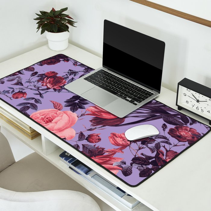 Romantic Floral Pattern Desk Mat Gallery Image 2