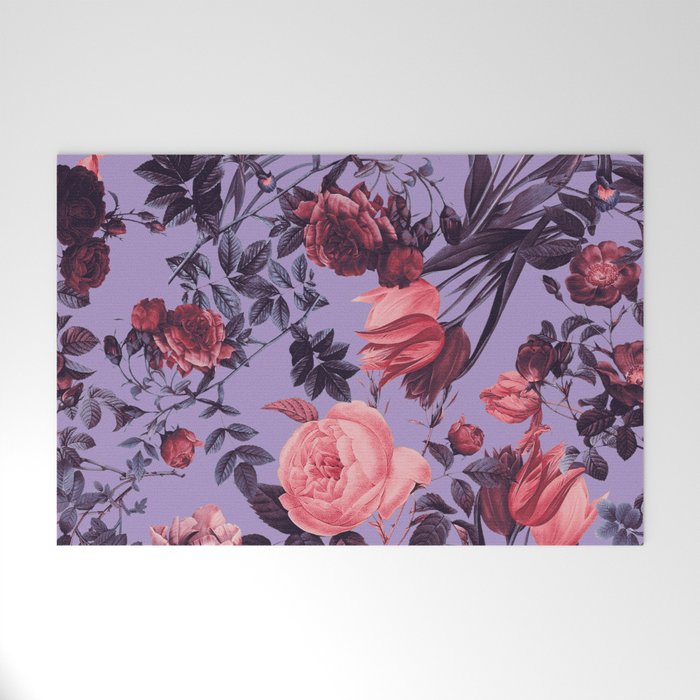 Romantic Floral Pattern Welcome Mat Gallery Image 1