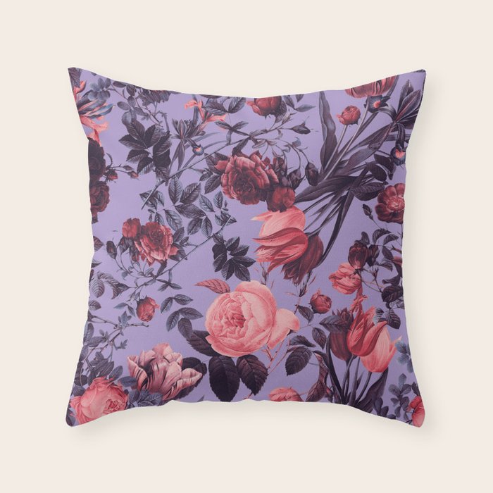 Romantic Floral Pattern Throw Pillow Gallery Image 1