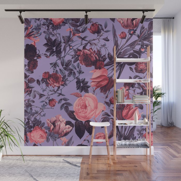 Romantic Floral Pattern Wall Mural Gallery Image 1