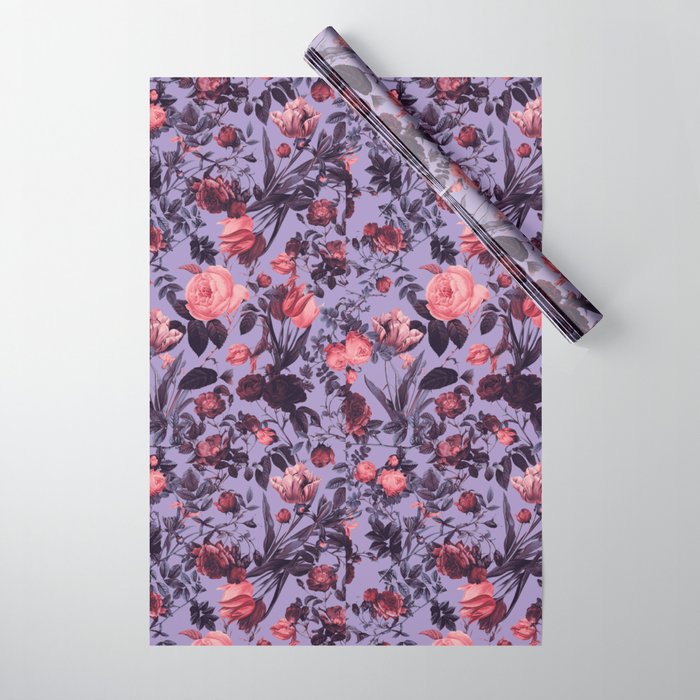 Romantic Floral Pattern Wrapping Paper Gallery Image 1