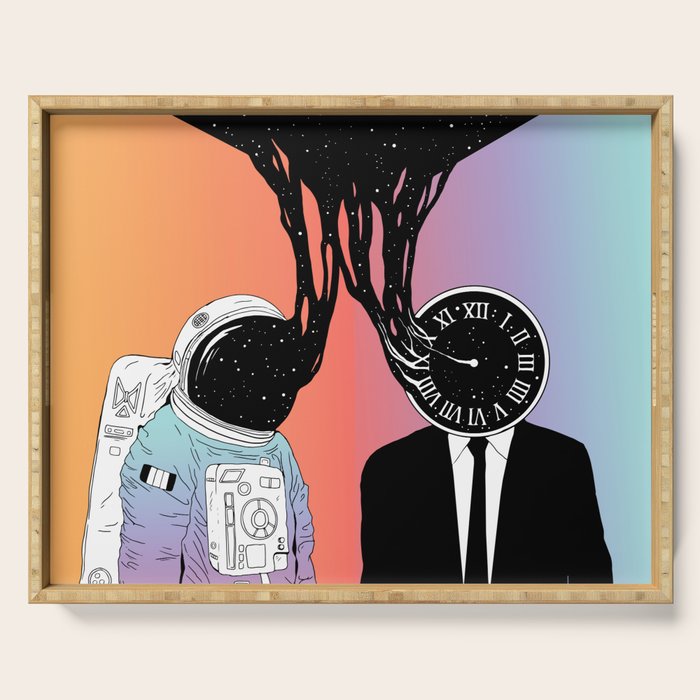 A Portrait of Space and Time ( A Study of Existence) Serving Tray Gallery Image 1