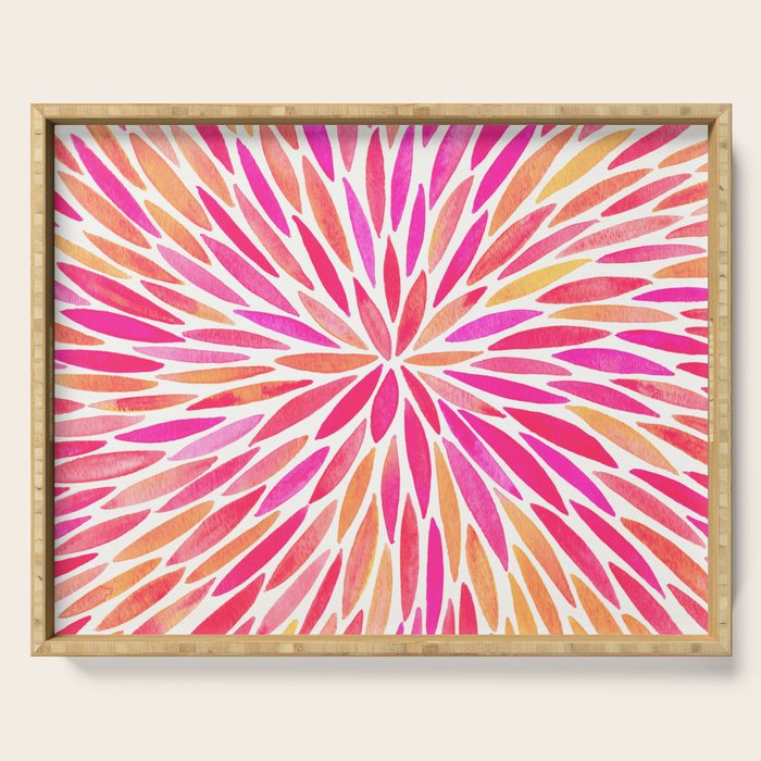 Watercolor Burst - Pink OmbrÃ© Serving Tray Gallery Image 1
