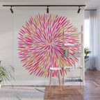 Watercolor Burst - Pink OmbrÃ© Wall Mural Gallery Image 1