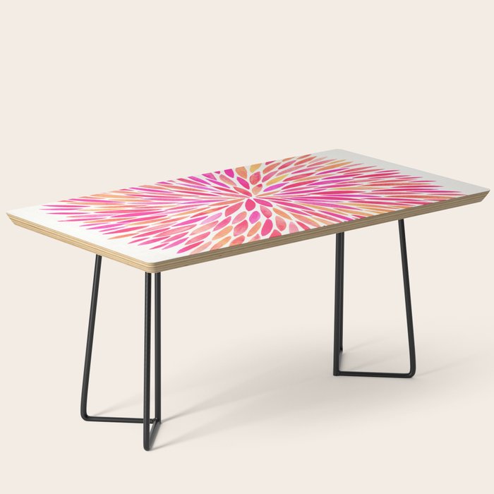 Watercolor Burst - Pink OmbrÃ© Coffee Table Gallery Image 1